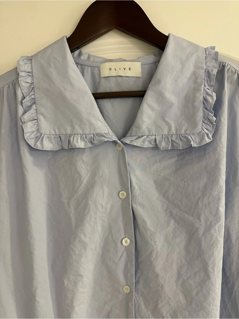 OLIVE CLOTHING Leah Frill Neck Blouse - Picture 4 of 6